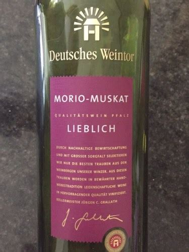 Deutsches Weintor Morio Muskat Lieblich Vivino US