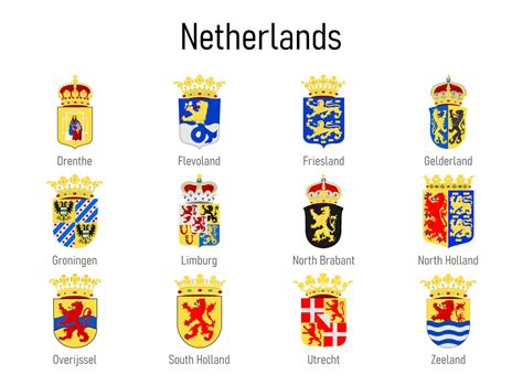 Coat Of Arms Of The Province Of Netherlands All Dutch Regions E