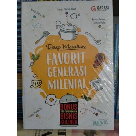 Jual Resep Masakan Favorit Generasi Milenial Daniza DS Shopee Indonesia