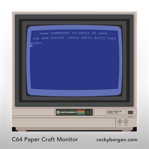 C64 Paper Craft Mini Monitor — Rocky Bergen