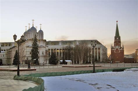 Troitskaya Dreiheitsturm Von Moskau Der Kreml Farbfoto Redaktionelles