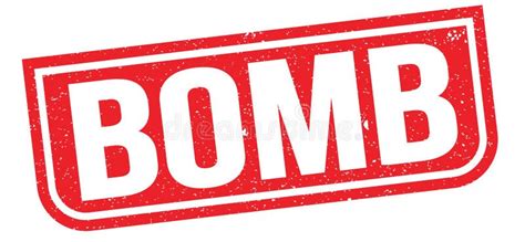 BOMB Text Written on Red Stamp Sign Stock Illustration - Illustration ...