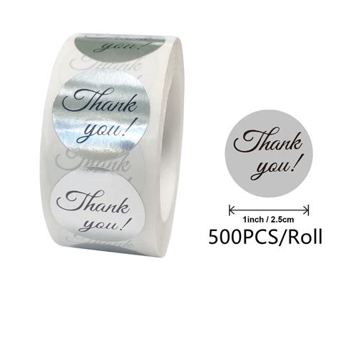 500pcs 1inch Pink Gold Thank You Stickers For Envelope Sealing Labels