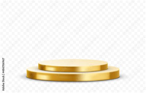 Vector Golden Podium Png Golden Pedestal On An Isolated Transparent