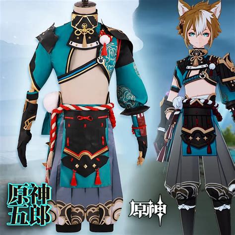 Game Genshin Impact Gorou Cosplay Costume Gorou Cosplay Wig Handsome