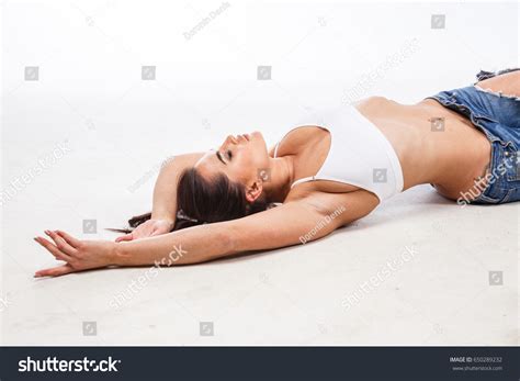 Beautiful Blonde Girl Sexy Fitness Posing Stock Photo 650289232 Shutterstock