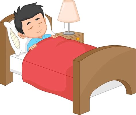 Premium Vector Little Boy Sleeping Cartoon On White Background