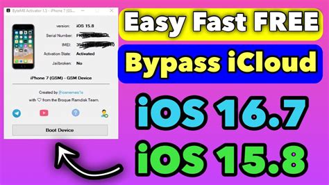 Easy Fast Free Icloud Bypass Tool Ios 1516 Iphoneipadipod Free Unlock Icloud Youtube