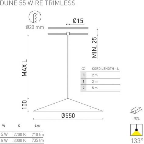 Dune Wire Trimless Arkos Light Lampe Suspension Insmat