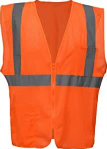 CJ Safety CJHVSV2001Z ANSI Class 2 Value Safety Vest 4 Pockets Large