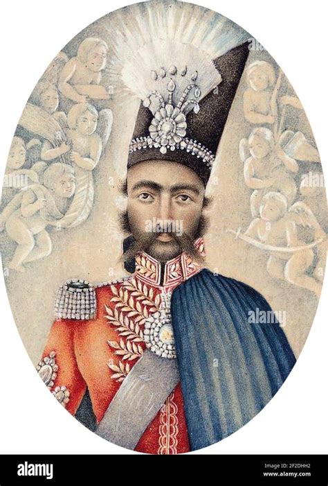 Portrait of Nasir Al-Din Shah, Iran, Circa 1850 Stock Photo - Alamy