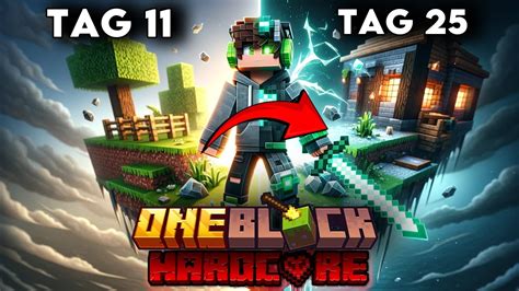 Ich Berlebe Tage In Minecraft Oneblock Hardcore Tag Youtube