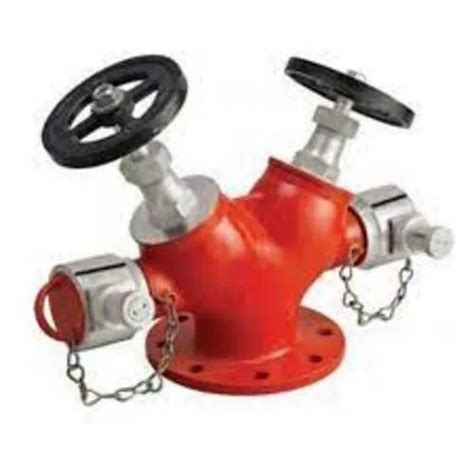 Stainless Steel Double Hydrant Valve For Fire Fighting Size Mm At