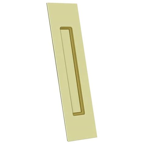 Solid Brass Flush Pulls Collection Solid Brass Rectangular Flush Pull In Polished Brass By