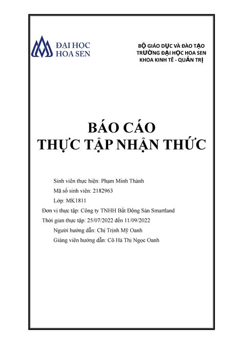 Th C T P Nh N Th C B Gi O D C V O T O Tr Ng I H C Hoa