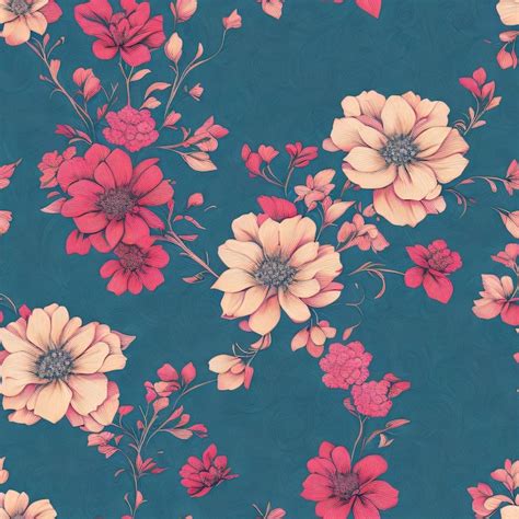 Premium Photo Beautiful Floral Seamless Pattern Water Color