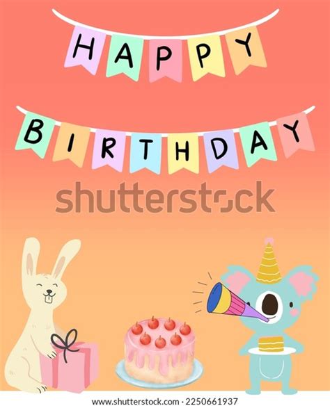 Happy Birthday Well Wishing Number Birthday Stock Illustration