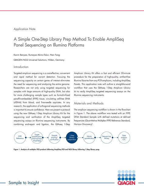 Application Note A Simple One Step Library Prep Method To Enable