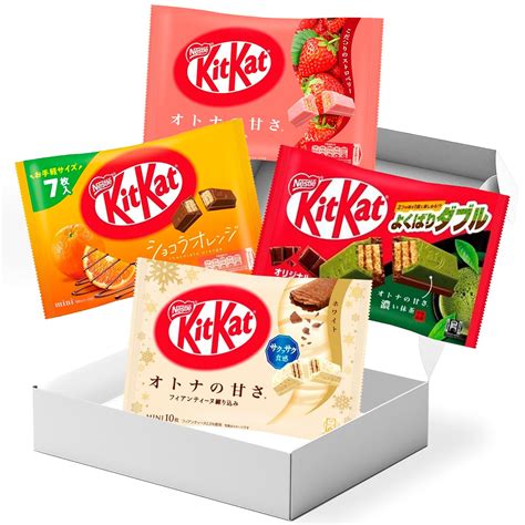 Authentic Japanese Kit Kat Variety Pack Including Orange Strawberry Chocolate