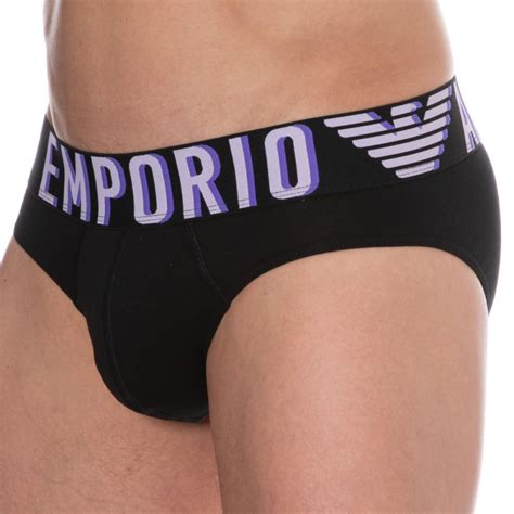 Emporio Armani Megalogo Cotton Briefs Black Inderwear