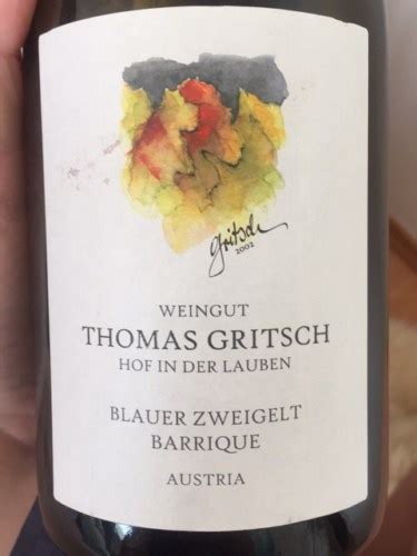 Weingut Thomas Gritsch Blauburger Zweigelt Barrique Vivino United Kingdom