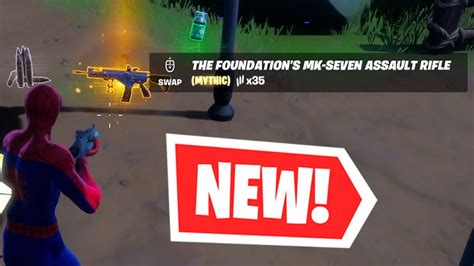 How To Get Mythic The Foundations Mk Seven Assault Rifle In Fortnite Chapter 3 Location Youtube