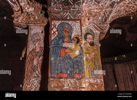 Tigray Ethiopia March Wall Paintings In Abuna Yemata Guh