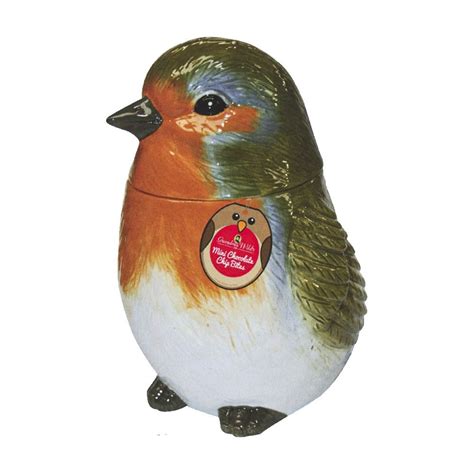 Ceramic Robin Christmas Biscuit Barrel The Christmas Imaginarium