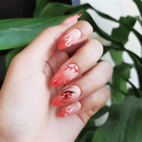 Nezuko Nail Designs