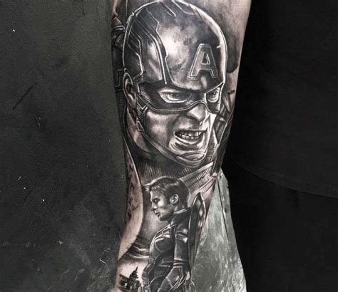 Captain America Tattoo By Alex Legaza Photo 25640