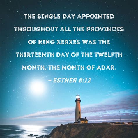 Esther 812 The Single Day Appointed Throughout All The Provinces Of