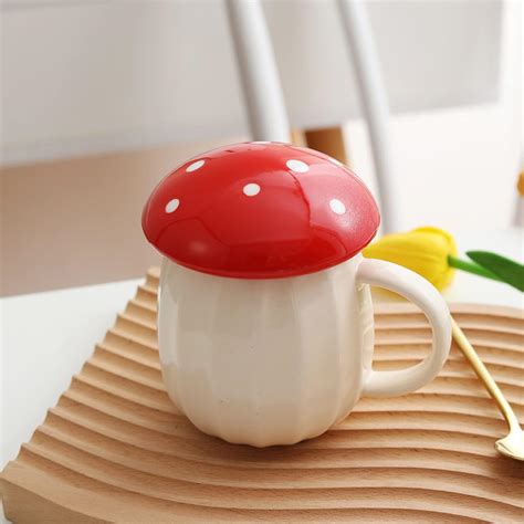 Amazon Mushroom Mug Mushroom Mug With Lid Kawaii Coffee Mug