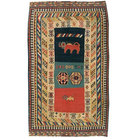 Antique Persian Kilim Flat Weave Rug For Sale At 1stdibs Flat Weave