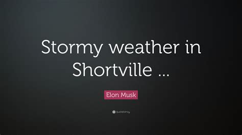 Elon Musk Quote: “Stormy weather in Shortville ...”