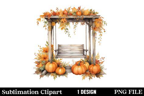 Autumn Swing Clipart Png Graphic By Vertex · Creative Fabrica