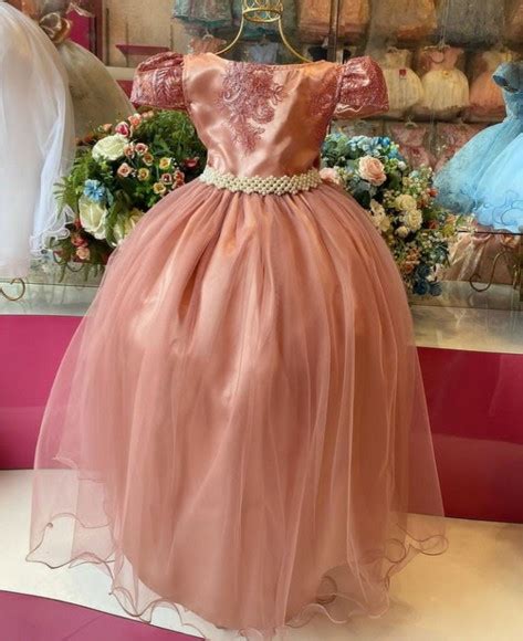 Vestido Infantil Rose Nude Festa Luxo 4 Até 12 Elo7