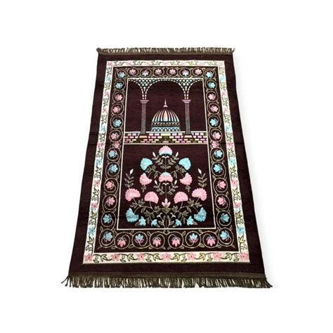 Jual Sajadah Turki Turkey Premium Rumbai Rajut Motif Bunga Perlengkapan