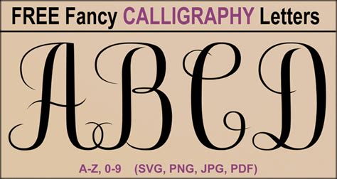 Cursive Calligraphy Fonts Alphabet