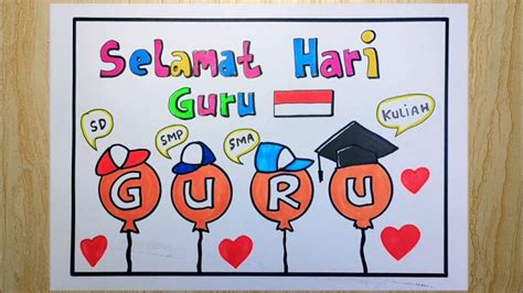 Contoh Gambar Tema Hari Guru Yang Kreatif Dan Mudah Digambar Yang