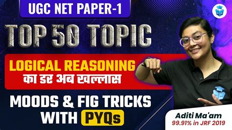 UGC NET Paper 1 Logical Reasoning By Aditi Mam UGCNET 2024 Important