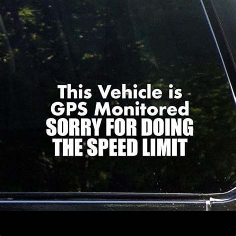 Speed Monitored By Gps Sticker Etsy