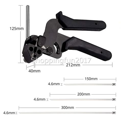 Cable Tie Gun Stainless Steel Zip Cable Ties Automatic Tensioner Cutter