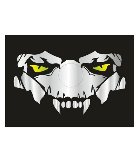 Pulsar 220 Head Light Monster Face Bike Sticker: Buy Pulsar 220 Head ...