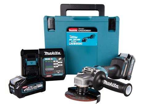 Akunurklihvija Makita GA023GM201 40V Max XGT 2x4 0Ah Aku Ja Laadija