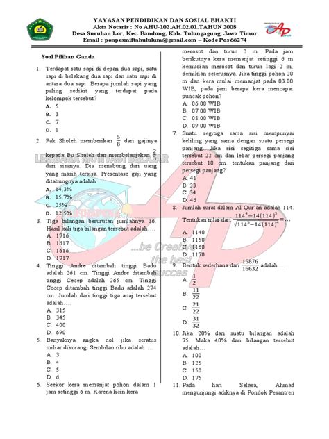 Contoh Soal Olimpiade Matematika Pdf