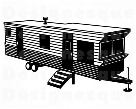 Mobile Home Svg Trailer Home Svg Mobile Home Clipart Mobile Etsy