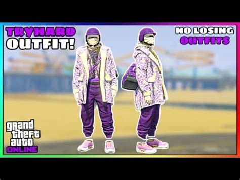 Purple Joggers Invisible Torso Glitch Tryhard Modded Outfit No