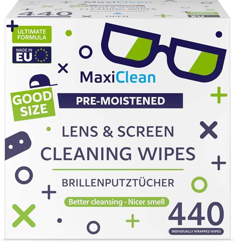 MAXI CLEAN Toallitas Para Lentes 440 Toallitas De Limpieza