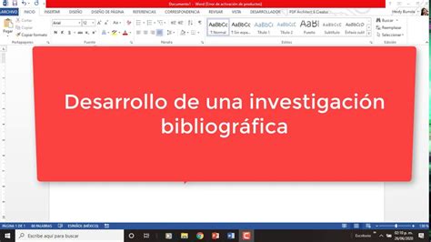 Como Hacer Un Desarrollo De Investigación Bibliográfica Youtube