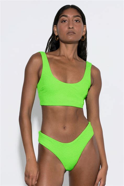 Shop Bikini Bottoms Mara Hoffman Cece Bikini Bottom Green Stefanie